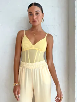 Viktoria and Woods Omega Bustier Corset Top Flax Size 0 / AU 6 for rent on The Volte - image 2