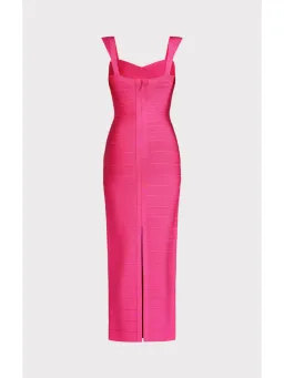 Herve Leger Fluted Bandage Gown in Pink Size Small / AU 8 for rent on The Volte - image 5