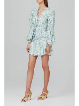 Acler Dixon Mini Dress Blue Fields Size AU 12 for rent on The Volte - image 2