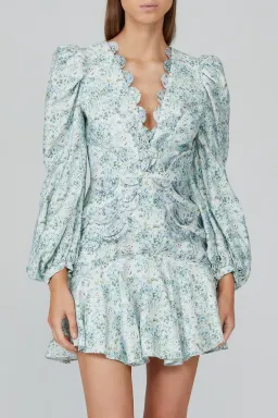 Acler Dixon Mini Dress Blue Fields Size AU 12 for rent on The Volte - image 1