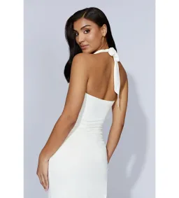 MESHKI Renata Cowl Neck Maxi Dress Bone in Size S / AU 8 for rent on The Volte - image 3