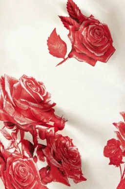 Meshki Rosalie Maxi Dress White & Red Rose Print Size S / AU 8 for rent on The Volte - image 6