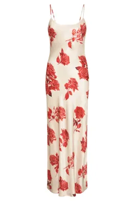 Meshki Rosalie Maxi Dress White & Red Rose Print Size S / AU 8 for rent on The Volte - image 7