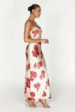 Meshki Rosalie Maxi Dress White & Red Rose Print Size S / AU 8 for rent on The Volte - image 5