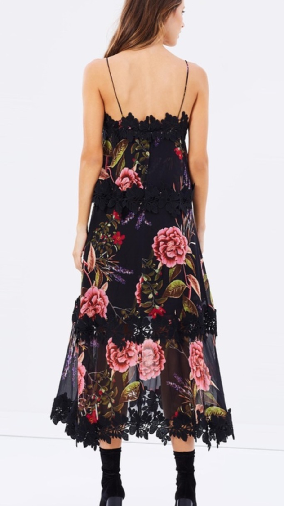 Peony floral overlay dress - Image 3