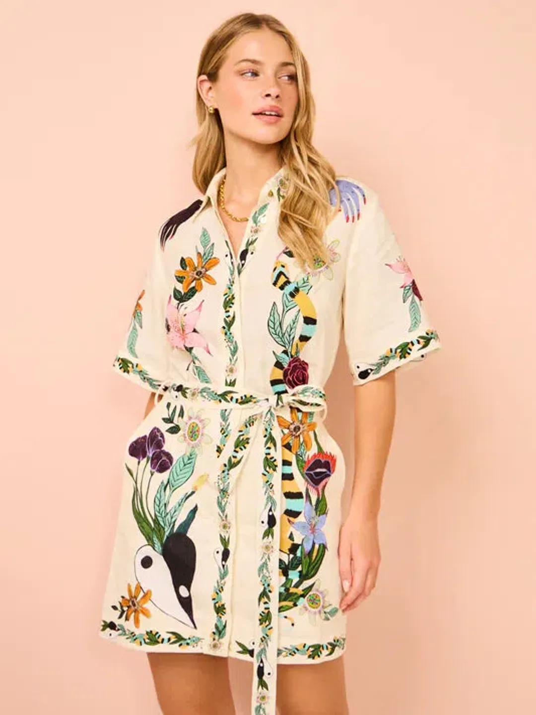 Alemais Meagan Mini Dress Print Size 8 for rent on The Volte - main image