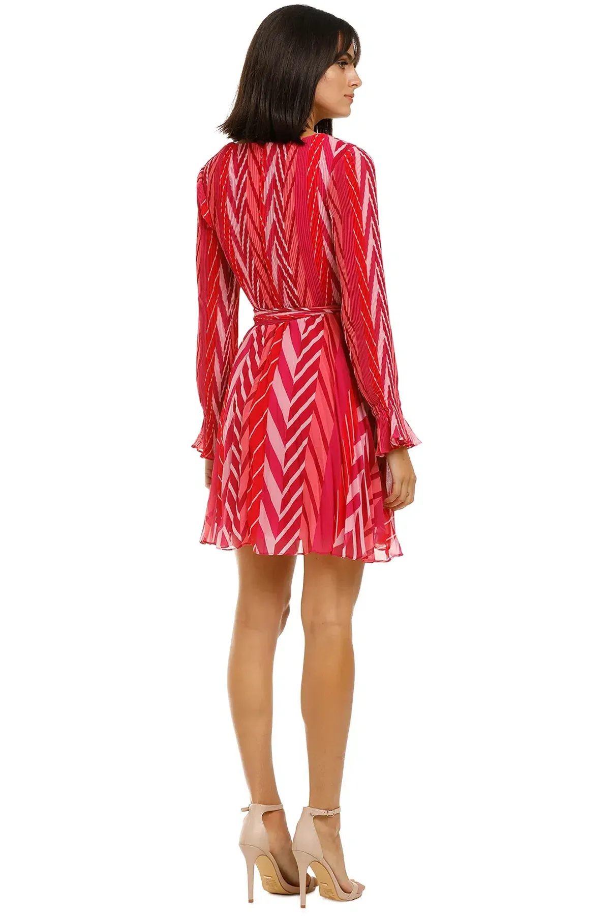 Talulah Sugar & Spice LS Mini Dress in Tango Stripe Size 6 - Image 4