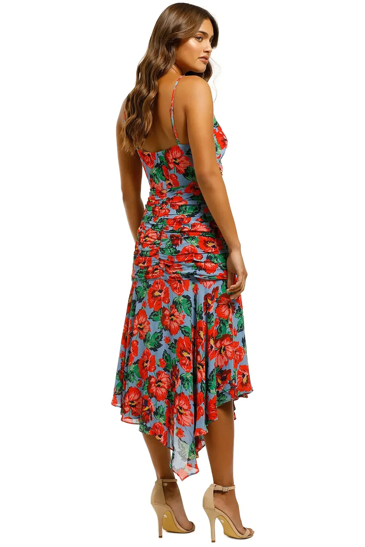 Talulah Luscious Midi Dress in Luna Red Print Size 10 - Image 3