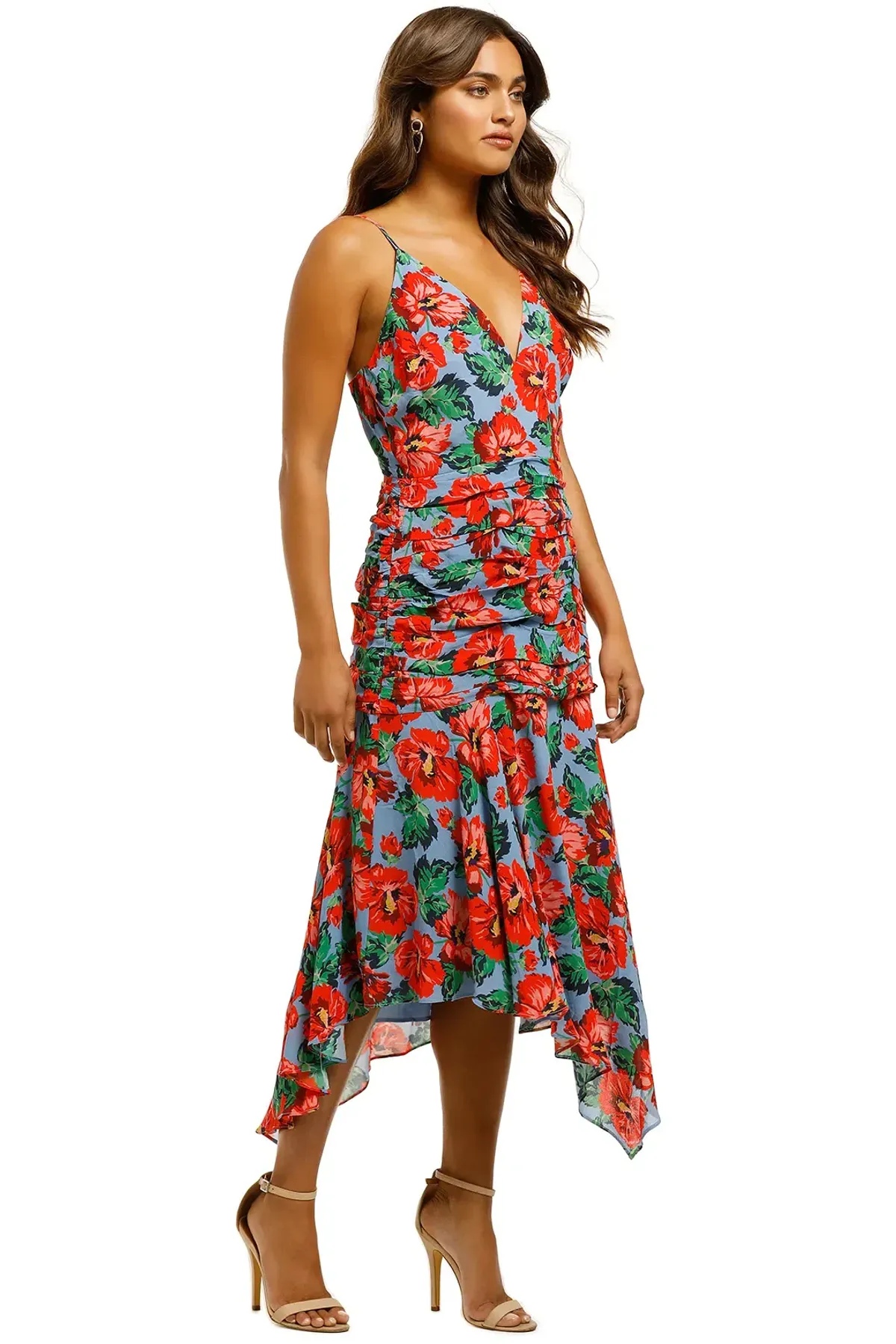Talulah Luscious Midi Dress in Luna Red Print Size 10 - Image 2