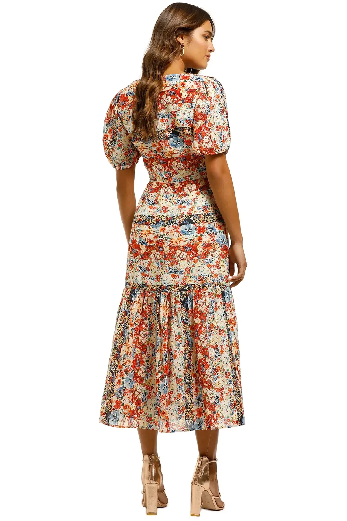 Talulah Carnevale Midi Dress in Soiree Print Size 10 - Image 3