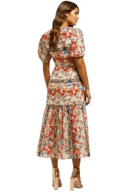 Talulah Carnevale Midi Dress in Soiree Print Size 10 for rent on The Volte - image 3