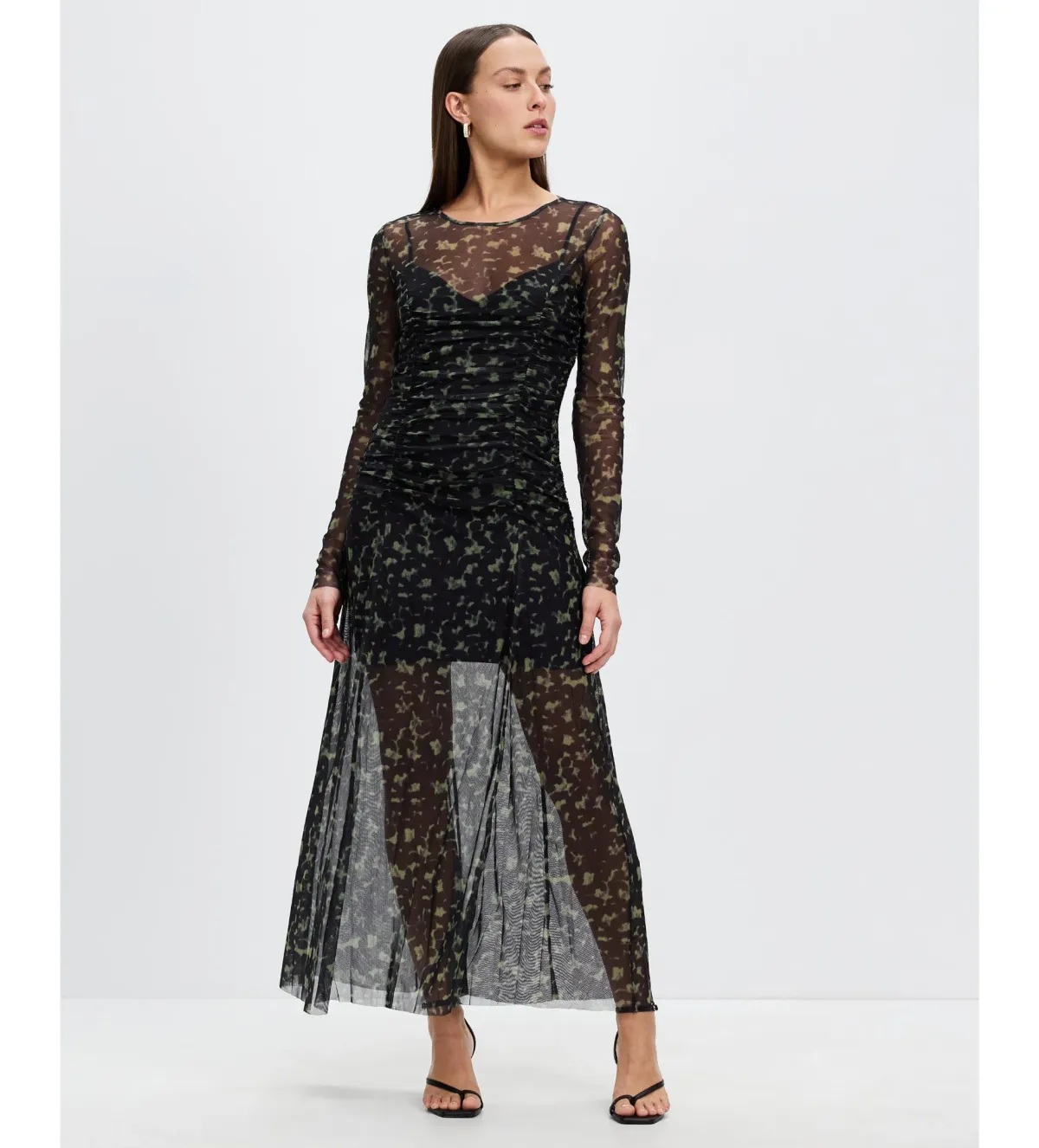 Sass & Bide Skin Deep Long Sleeve Midi Dress Black Size 10 for rent on The Volte - main image