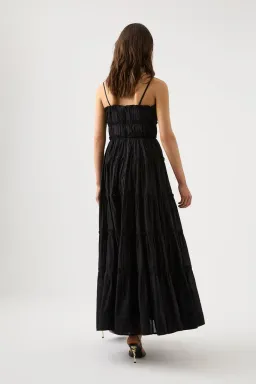 Aje Luna Tiered Maxi Dress Black Size 16 for rent on The Volte - image 3