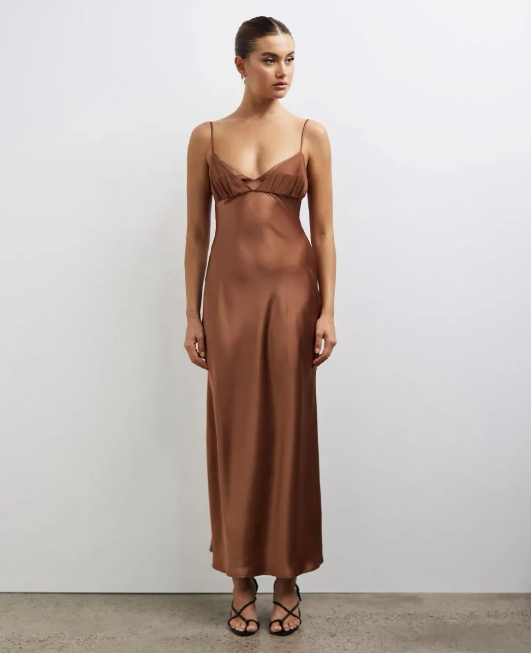Lover Bronte Maxi Slip Dress Tortoise Size AU 18 for rent on The Volte - main image