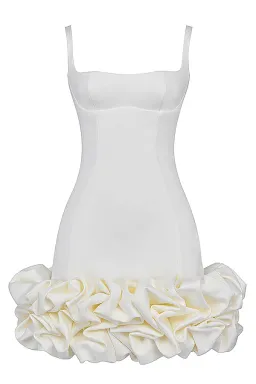House of CB Lilou Ruffle Hem Mini Dress Ivory Size XS / AU 6 for rent on The Volte - image 4