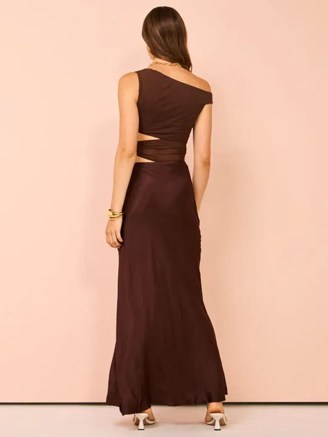 Bec & Bridge Ophelia Maxi Dress In Cocoa Size 10 for rent on The Volte - main image