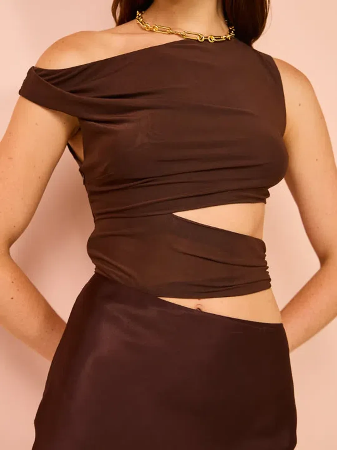 Bec & Bridge Ophelia Maxi Dress In Cocoa Size 10 for rent on The Volte - main image