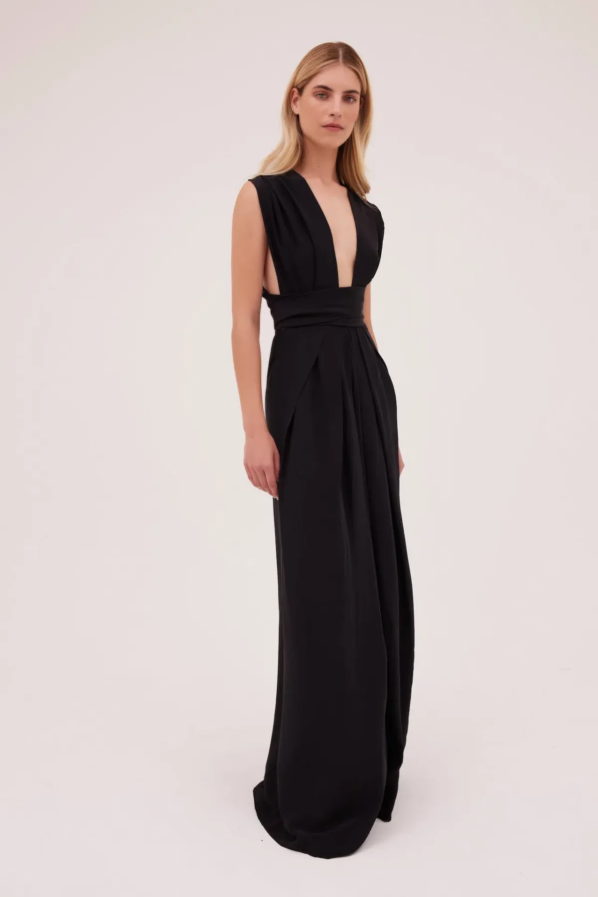 Bianca Spender Silk CDC Ascendant Gown Black Size 0 / AU 6 - Image 2