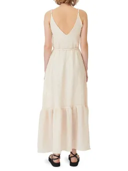 Maje Rolio Strappy Woven Maxi Dress Ecru Cream Size 34 / AU 6 for rent on The Volte - image 3