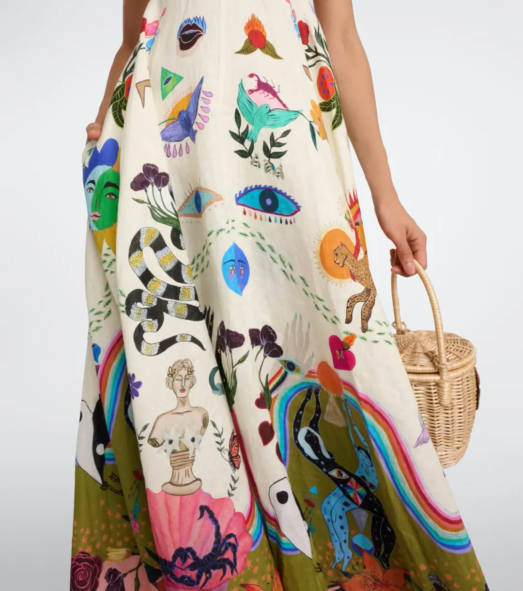 Alemais Evergreen Printed Maxi Sundress Multi Size 8 for rent on The Volte - main image