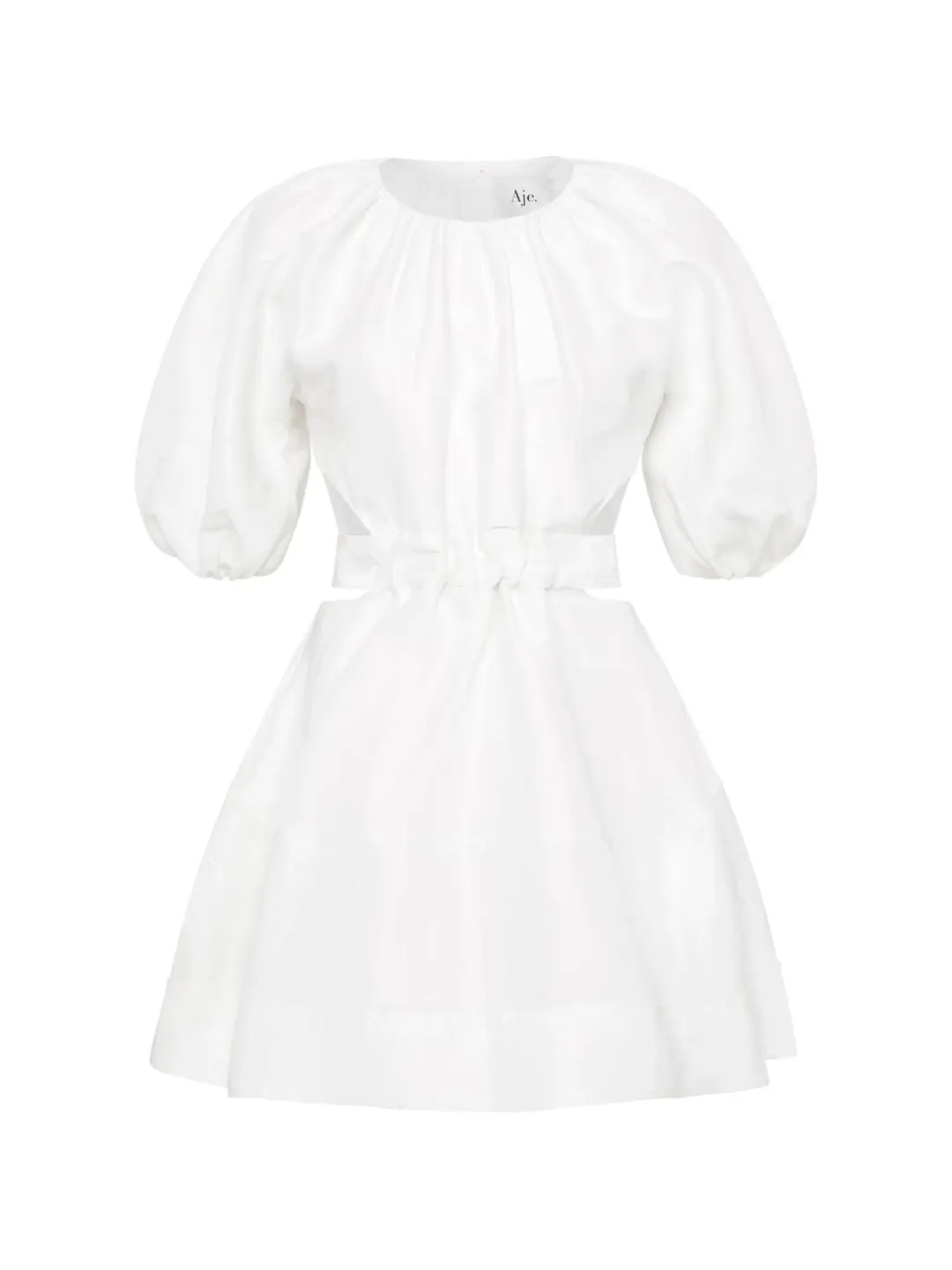 Aje Mimosa Cut Out Mini Dress White Size AU 10 for rent on The Volte - main image