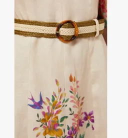 Zimmermann Tropicana Tie Sleeve Midi Dress Cream Floral Size 0P / AU 6 for rent on The Volte - image 3