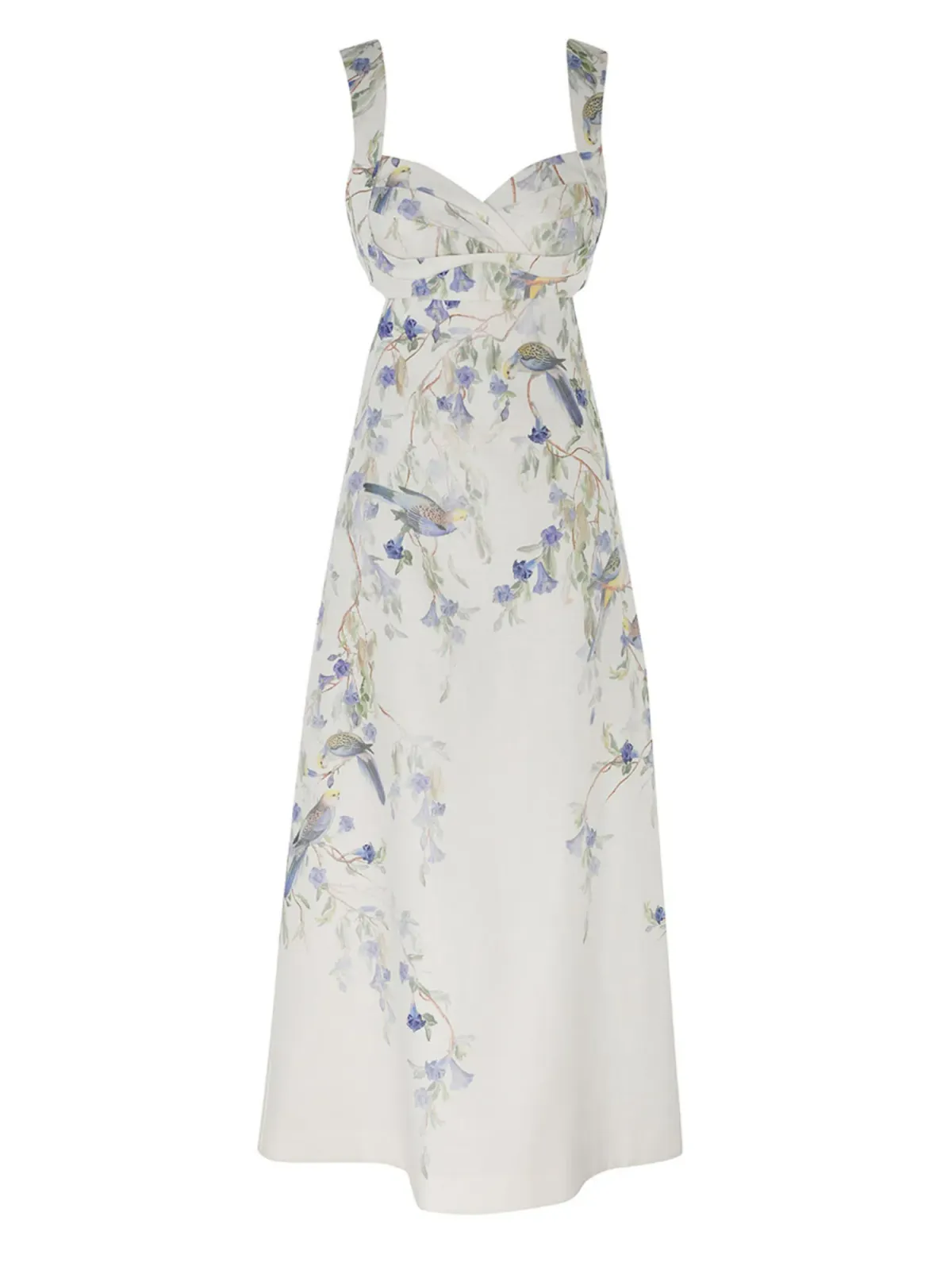 Zimmermann Natura Midi Dress in Blue Bird Size 1 / AU 10 - Image 4