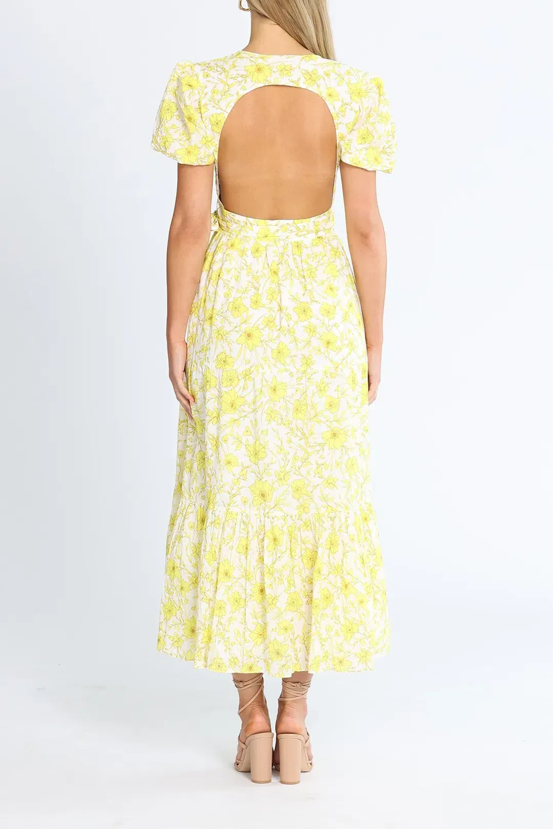 Talulah Jasmine Midi Dress in Yellow Size 10 for rent on The Volte - main image