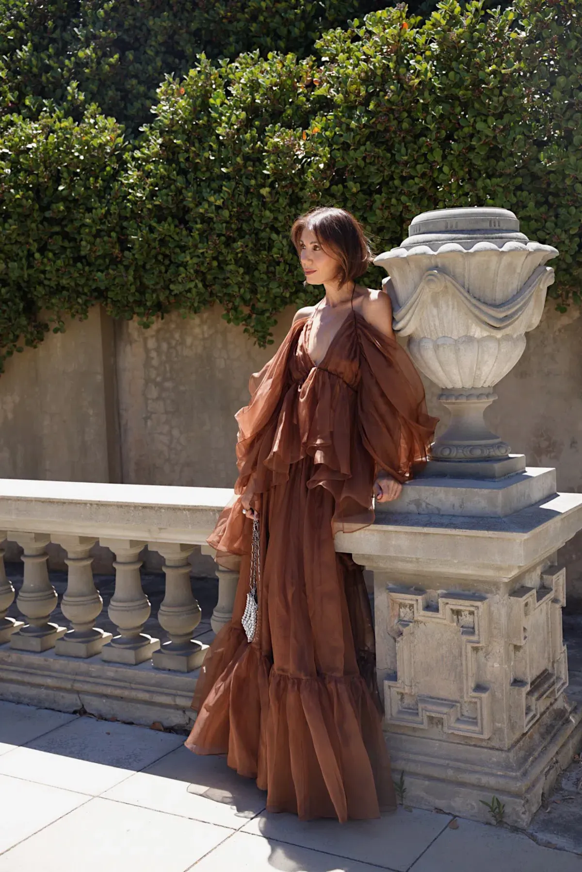 Zimmermann Natura Billow Top & Skirt Set Brown Size 0 / AU 8 - Image 2