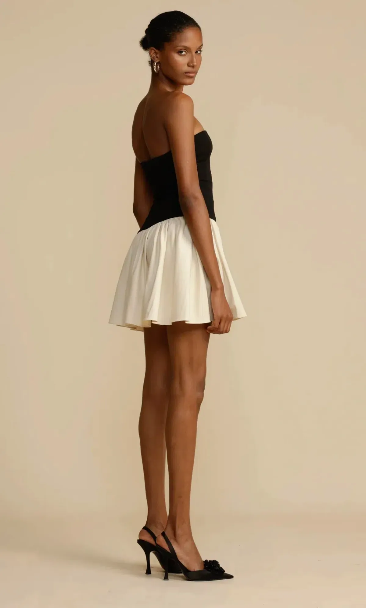 Arcina Ori Celine Mini Dress Black/White Size 6 - Image 4