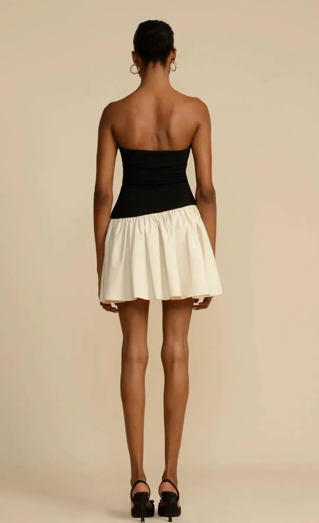 Arcina Ori Celine Mini Dress Black/White Size 6 for rent on The Volte - main image