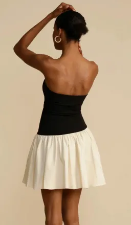 Arcina Ori Celine Mini Dress Black/White Size 6 for rent on The Volte - image 3