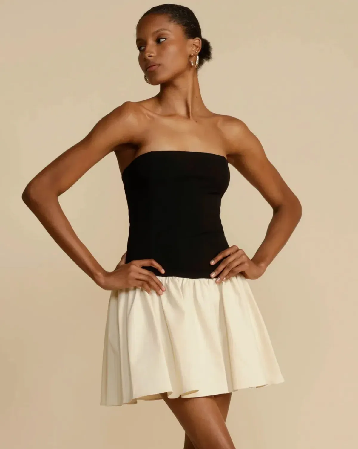 Arcina Ori Celine Mini Dress Black/White Size 6 - Image 2