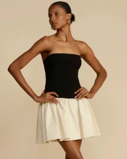 Arcina Ori Celine Mini Dress Black/White Size 6 for rent on The Volte - image 2