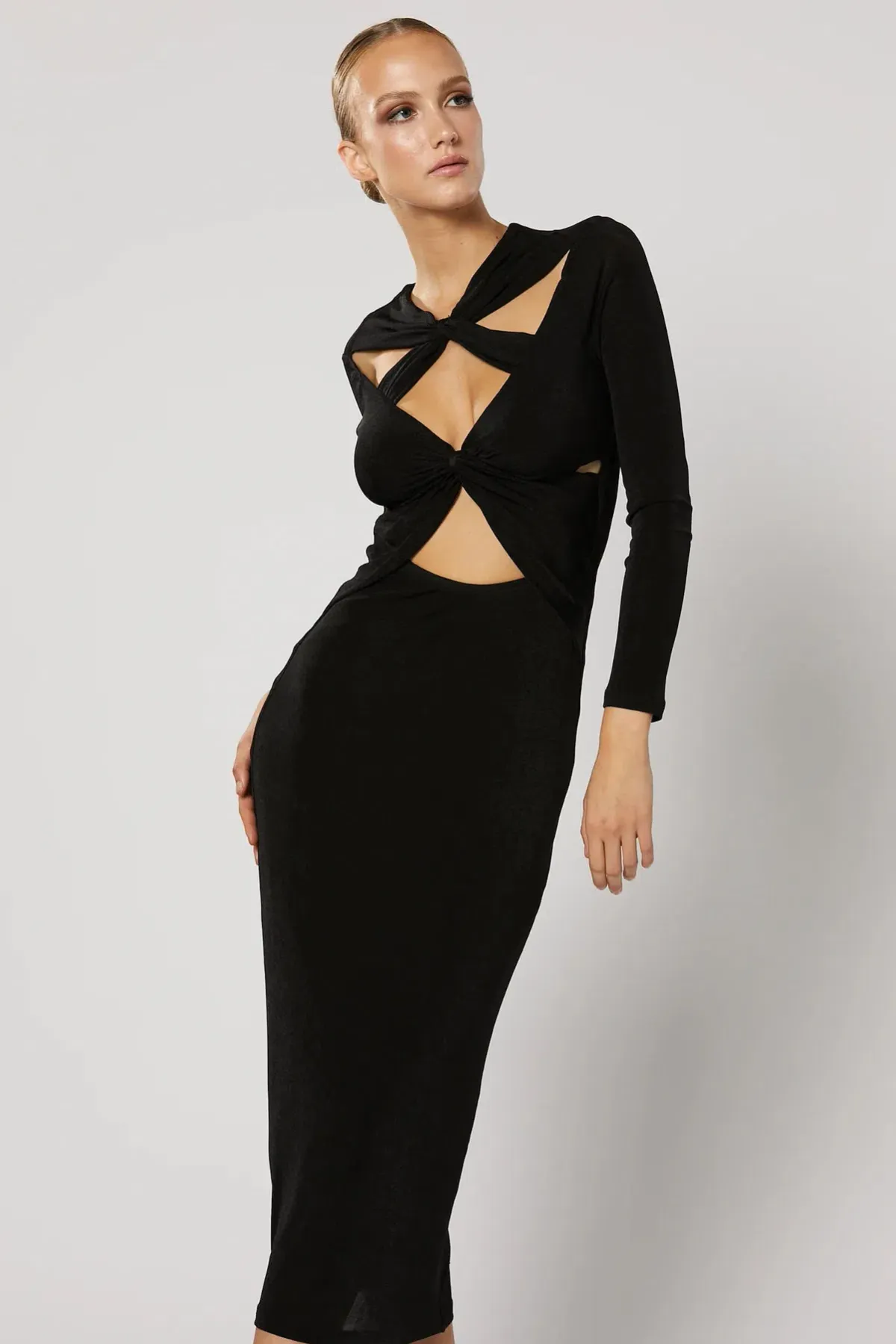 Winona Ithaca Cut Out Midi Dress Black Size S / AU 8 - Image 3