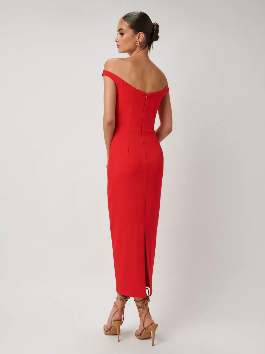 Effie Kats Amaya Midi Dress Cherry Red Size XS / AU 6 for rent on The Volte - main image