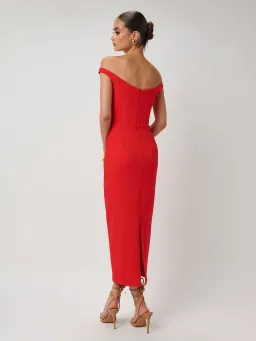 Effie Kats Amaya Midi Dress Cherry Red Size XS / AU 6 for rent on The Volte - image 2