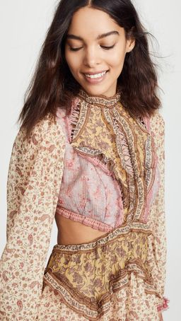 Zimmermann Juniper Cut Out Floating Dress Spliced Size 8 for rent on The Volte - image 4