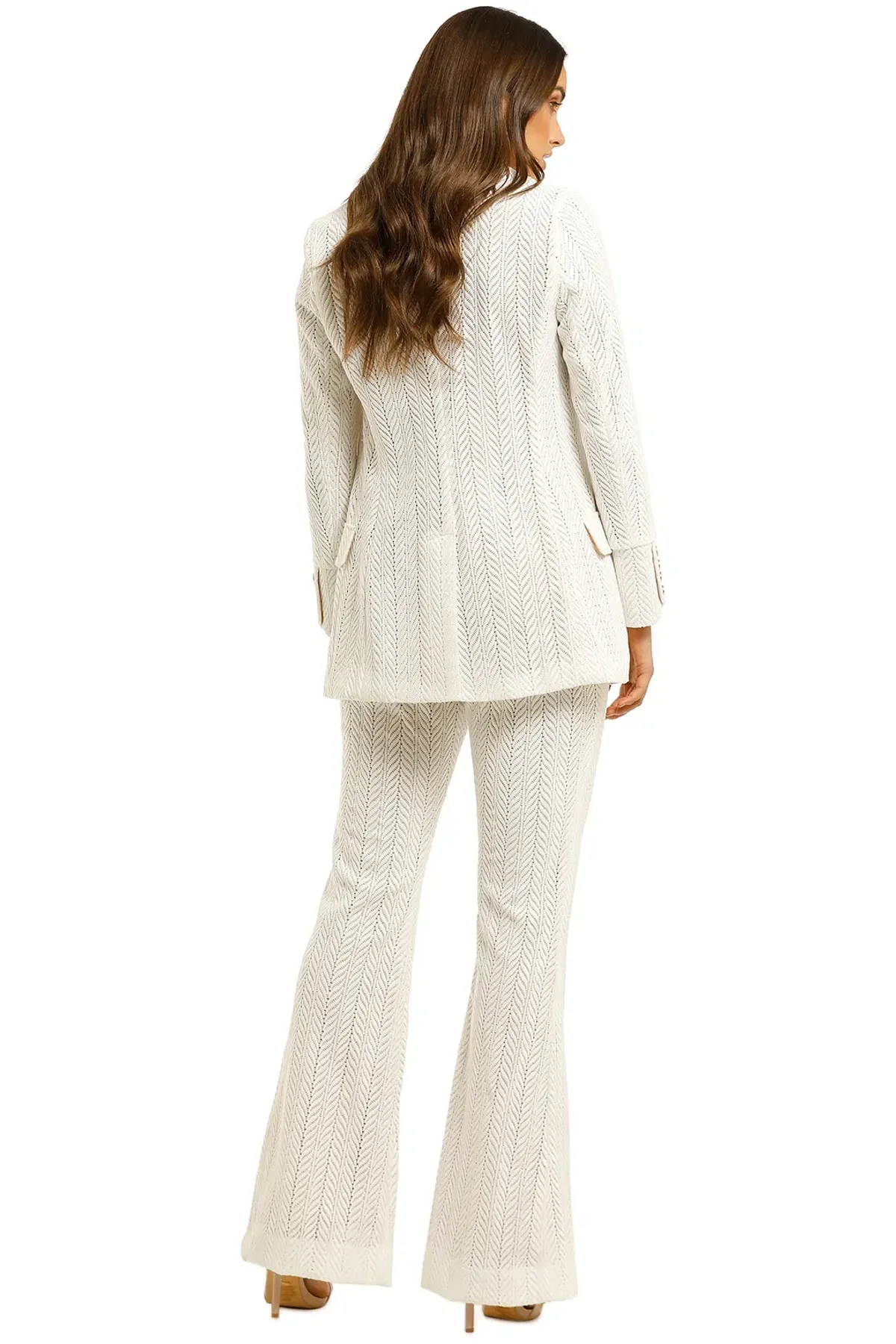 We Are Kindred Marbella Blazer and Pant Set in Frost Size 8 - Image 3