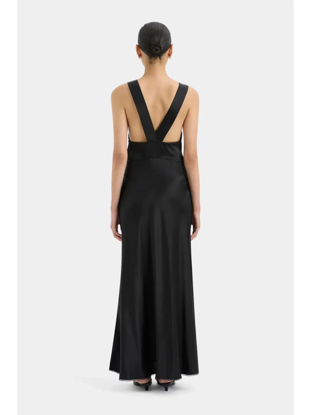 Sir the Label Aries Cut Out Gown in Black Size 1 / AU 8 for rent on The Volte - main image