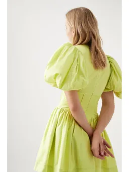 Aje Gianna Puff Sleeve Mini Dress in Lemon Size AU 6 for rent on The Volte - image 4