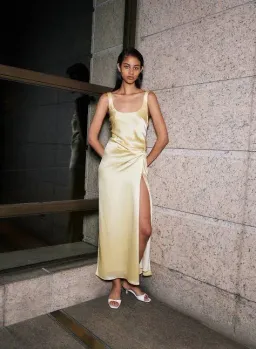 Anna Quan Etta Dress in Champagne Size AU 4 for rent on The Volte - image 1