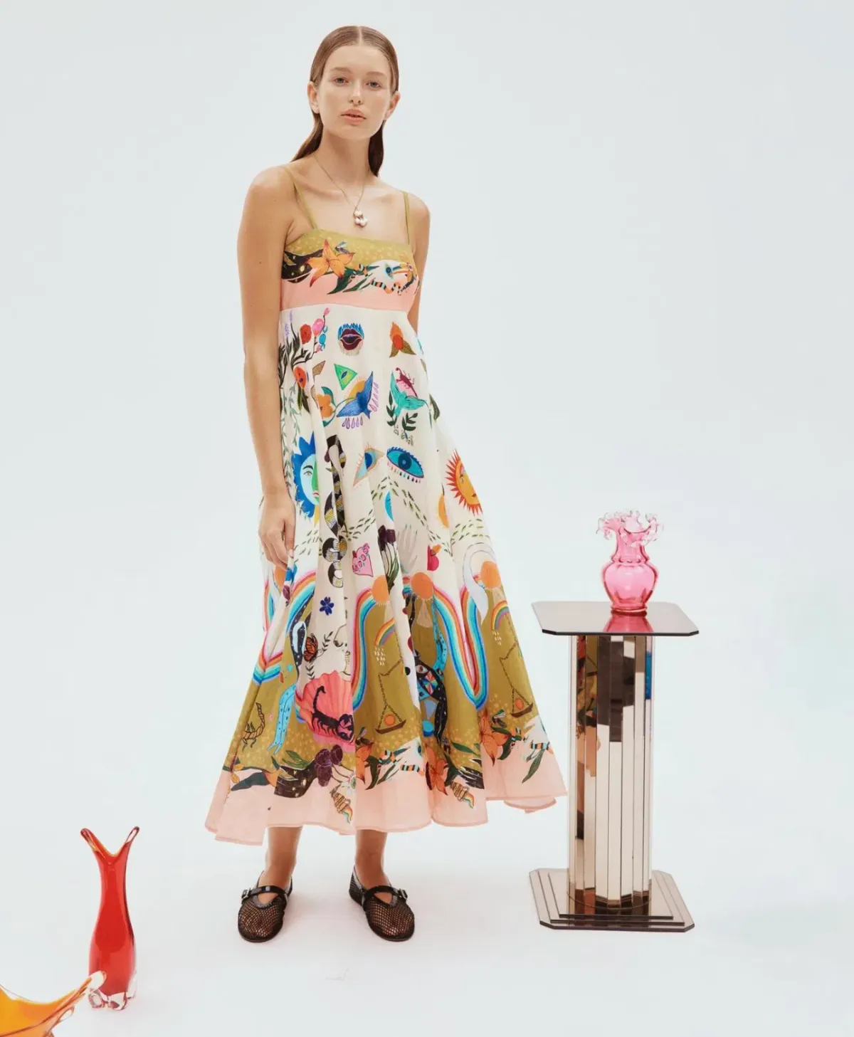 Alemais Evergreen Sundress in Multi Size AU 10 for rent on The Volte - main image