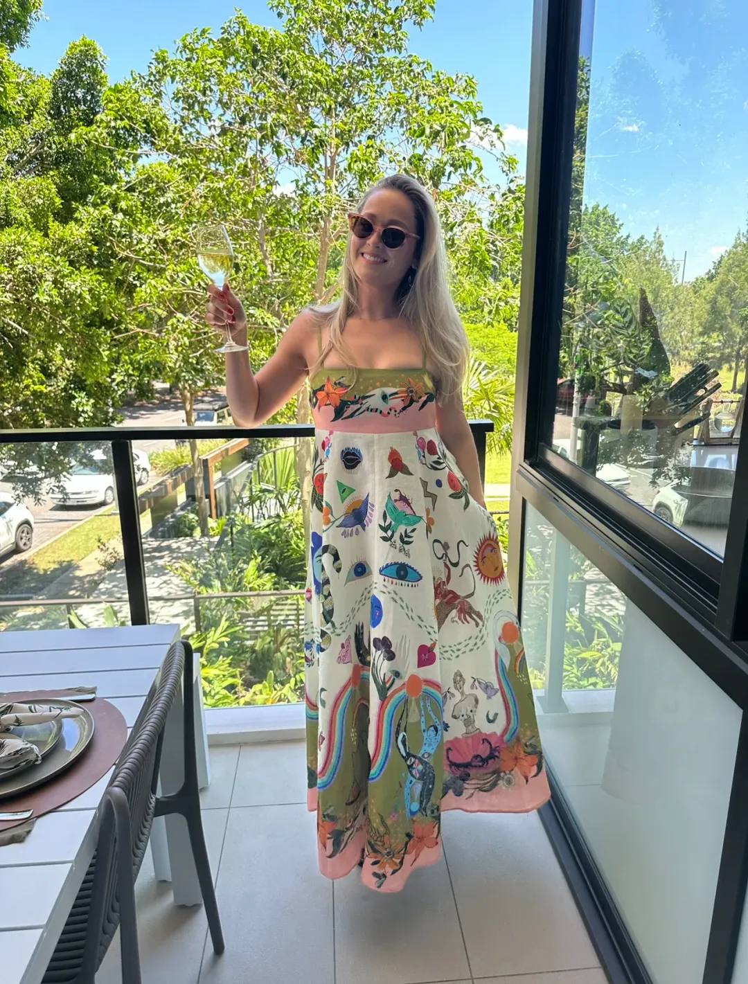 Alemais Evergreen Sundress in Multi Size AU 10 for rent on The Volte - main image