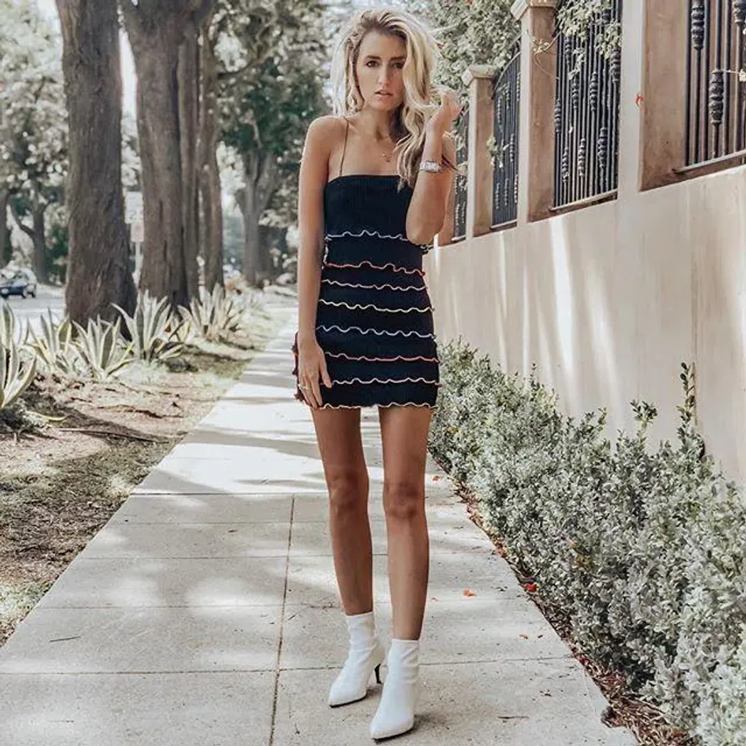 Bec & Bridge La Bamba Mini Dress in Black Size AU 6 for rent on The Volte - main image