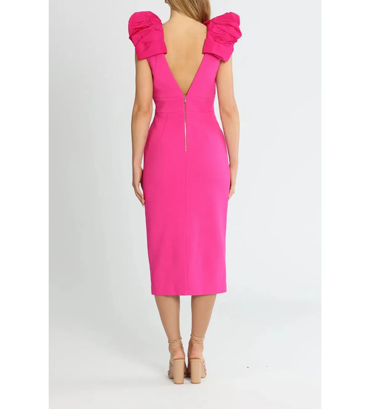 Rebecca Vallance Cupid's Bow Dress Pink Size 8 for rent on The Volte - main image