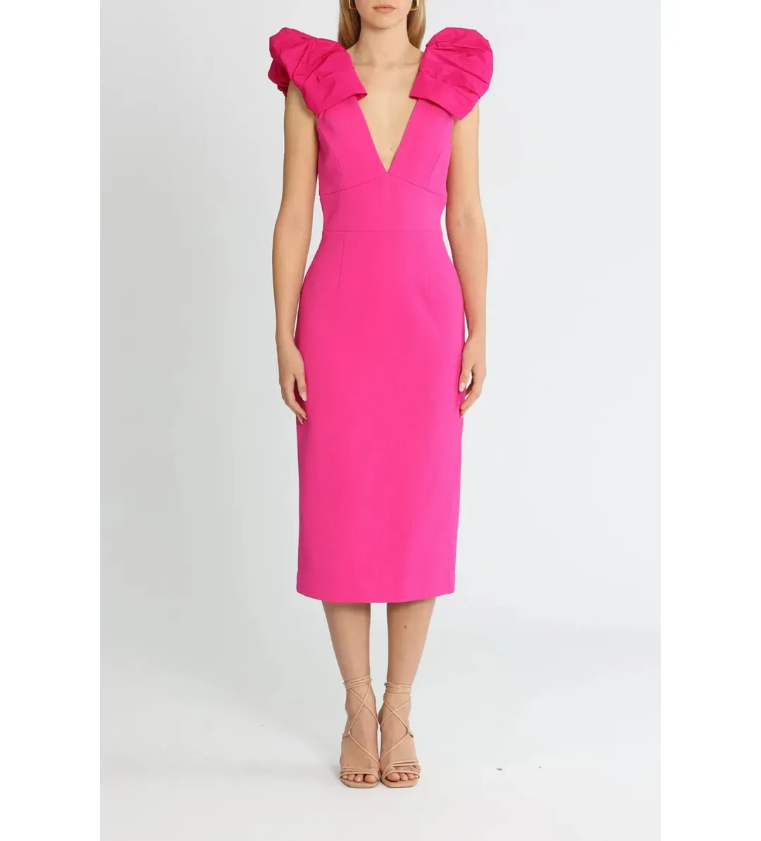 Rebecca Vallance Cupid's Bow Dress Pink Size 8 for rent on The Volte - main image