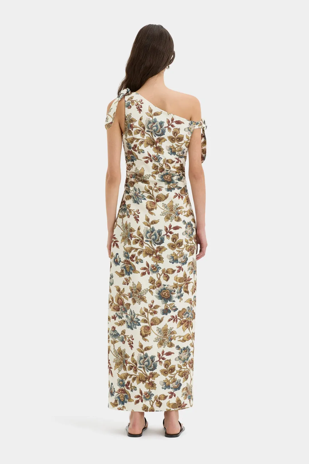 Sir the Label Eleanora Tie Shoulder Dress Viola Print Size 0/Au 6 for rent on The Volte - main image