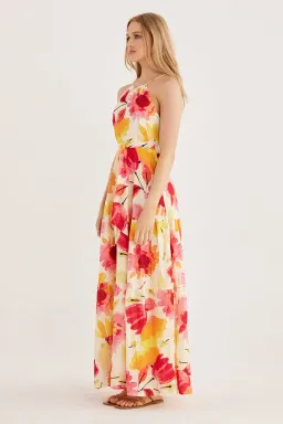 Rumer Sunshine Halter Maxi Dress Floral Size 8 for rent on The Volte - image 2