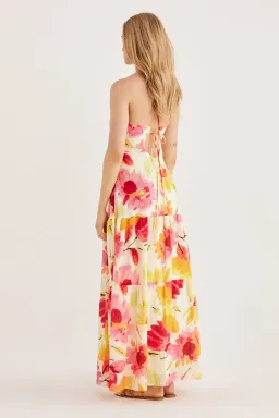 Rumer Sunshine Halter Maxi Dress Floral Size 8 for rent on The Volte - image 3